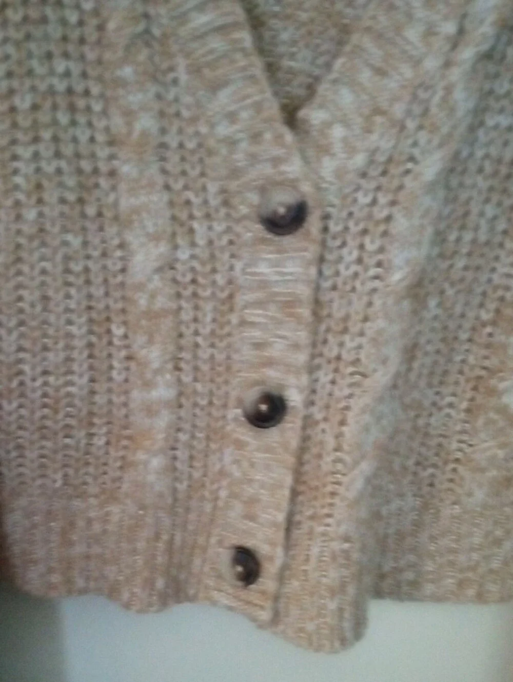 Streetwear Society Brown Chunky Cable Knit Marbled Knit Cardigan XL